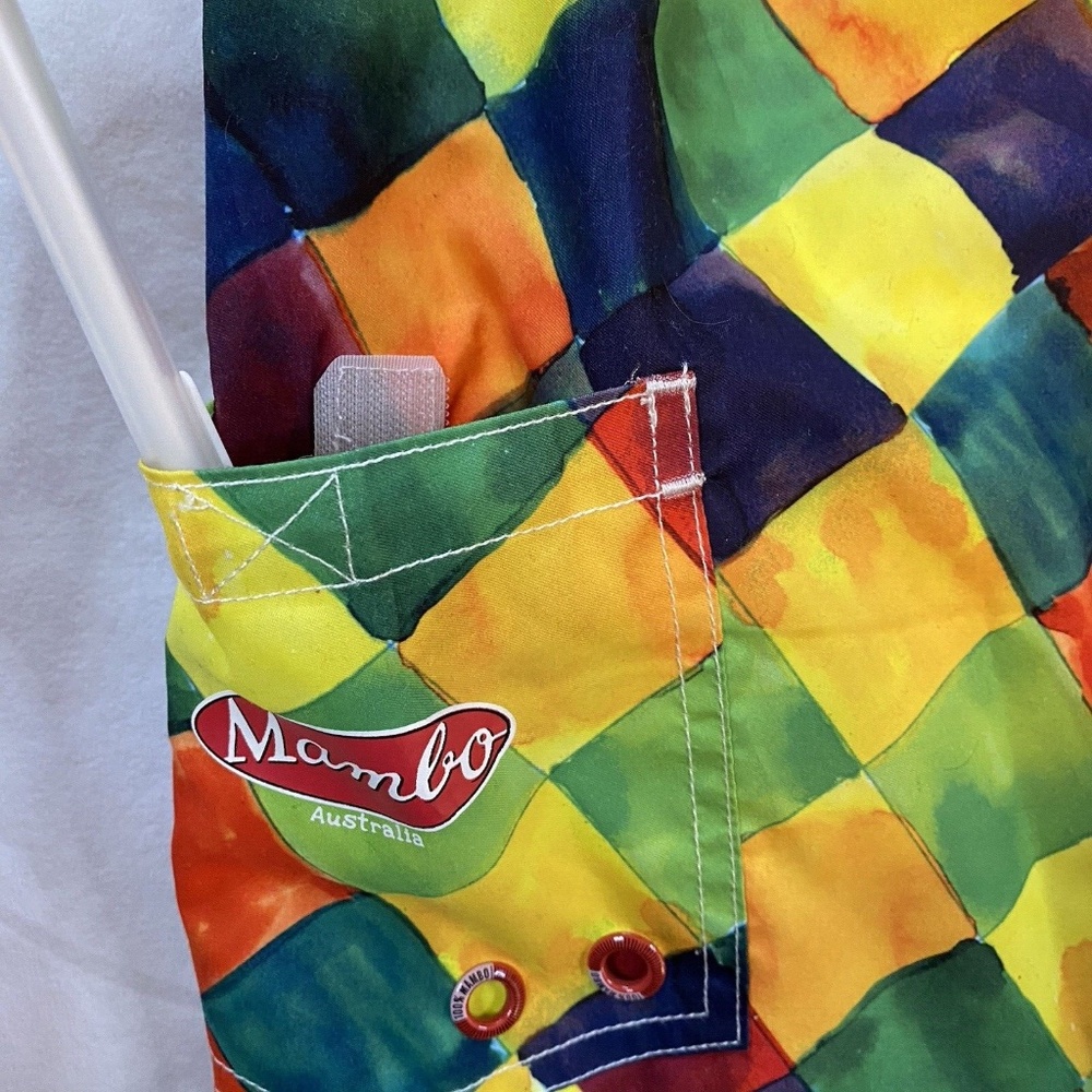 Mambo Australia Men Size M Swim Trunks Multi-Color Tiles Side Pocket NWT $48 - Picture 13 of 16